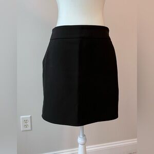 boa. Black Work Mini Skirt with Concealed Side Zip